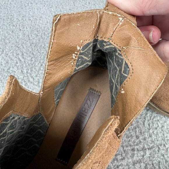 Billabong Cutting Loose Ankle Boots Womens 10 Brown Suede Western Block Heel - Picture 9 of 13